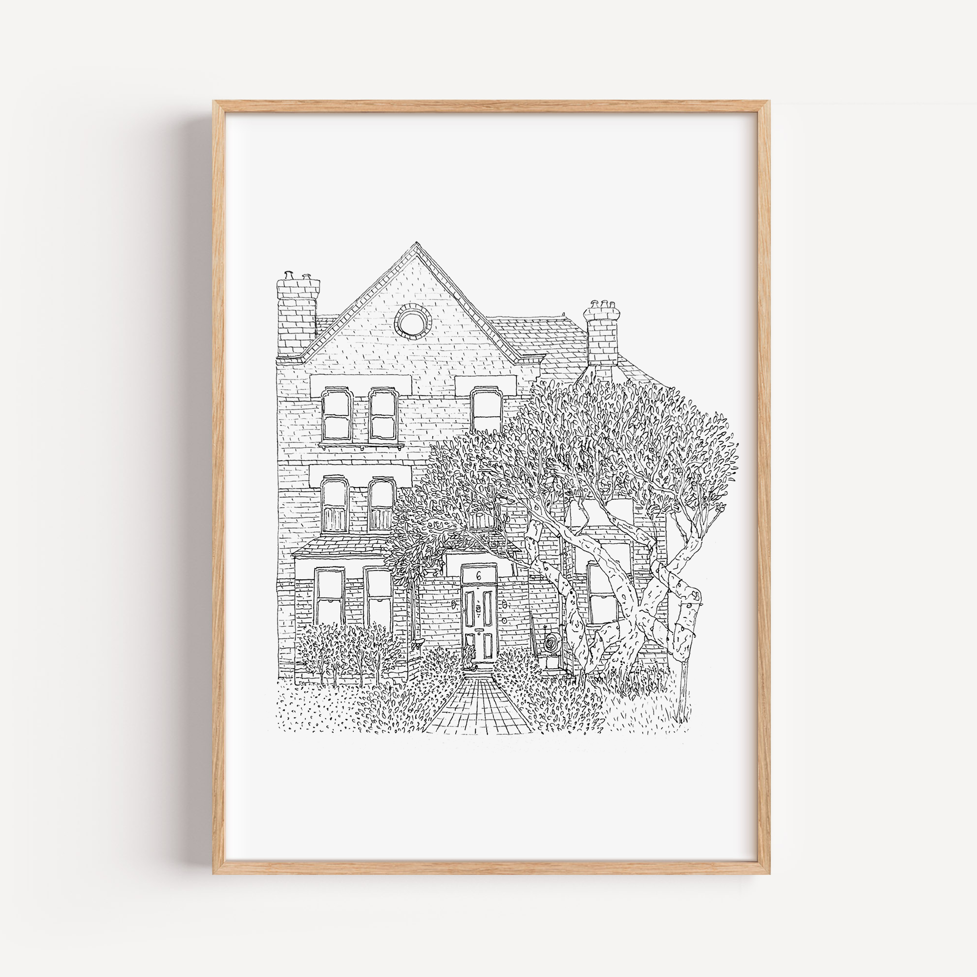 House portrait birthday gift