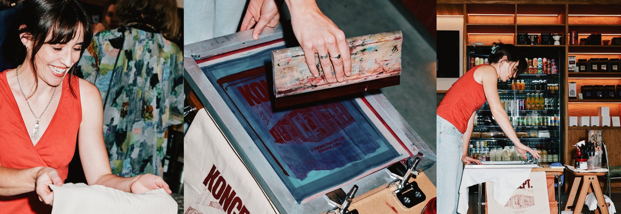 Live screen printing by Issy Duggan